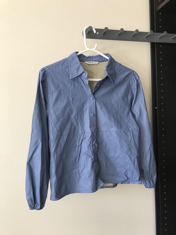 Casaco camisa azul stradivarius