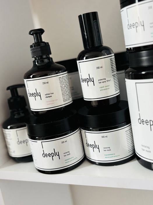 Deeply маски, шампуні, кондиціон., бальзам, пілінг, термозахист, флюїд