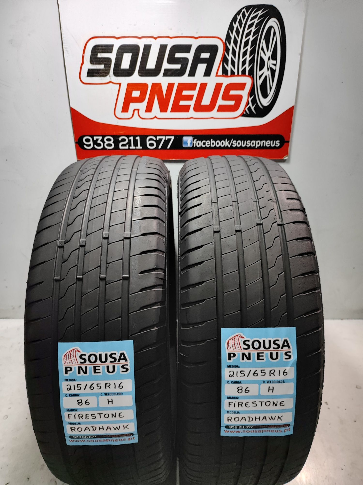 2 pneus semi novos Firestone 215-65r16 Oferta dos Portes