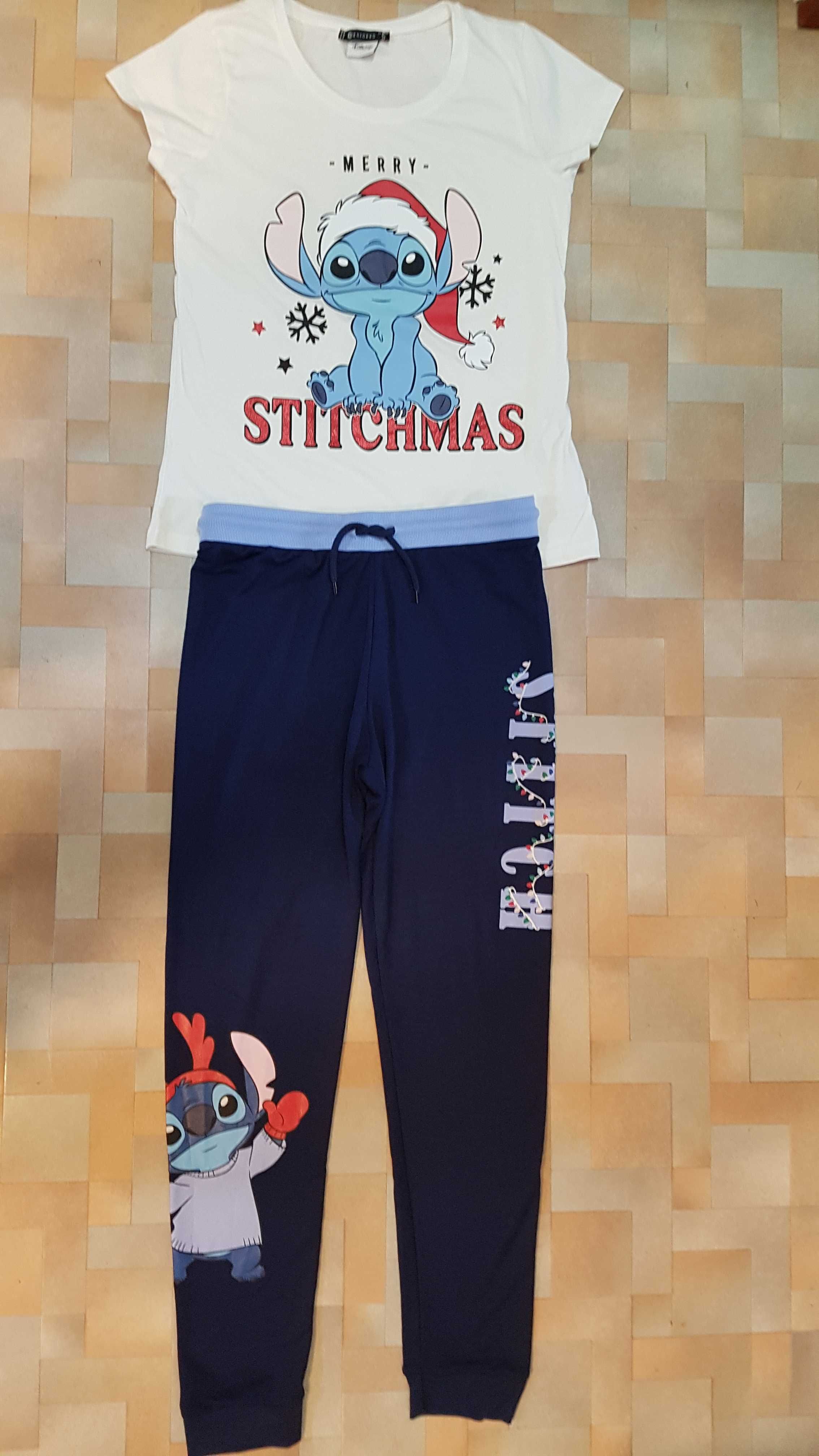 Домашний комплект Disney Стич, Stitch пижама трикотаж S р-р новогодняя