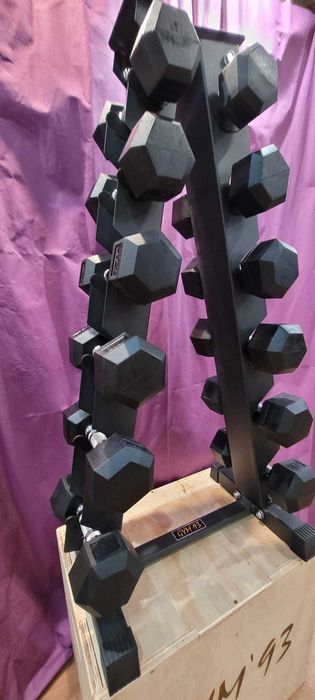 Zestaw hantli hex popularnych małych 3-8 kg