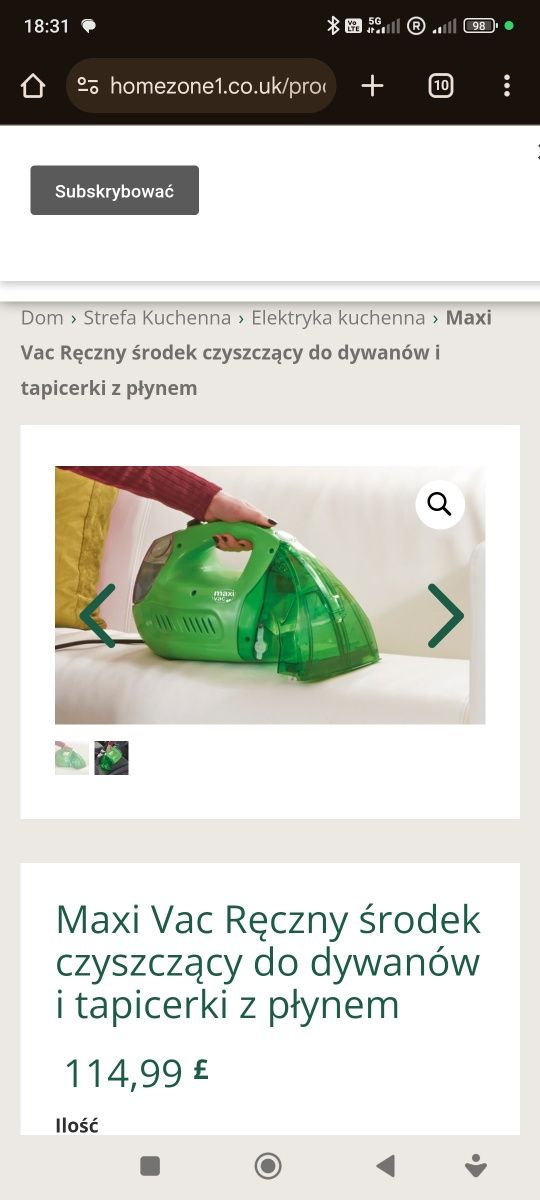 Odkurzacz piorący Maxi Vac