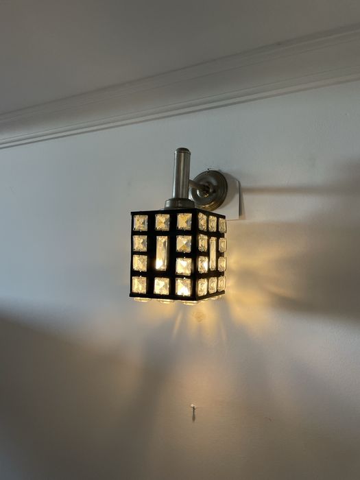 Candeeiro de Parede Vintage -Cubos Cristal