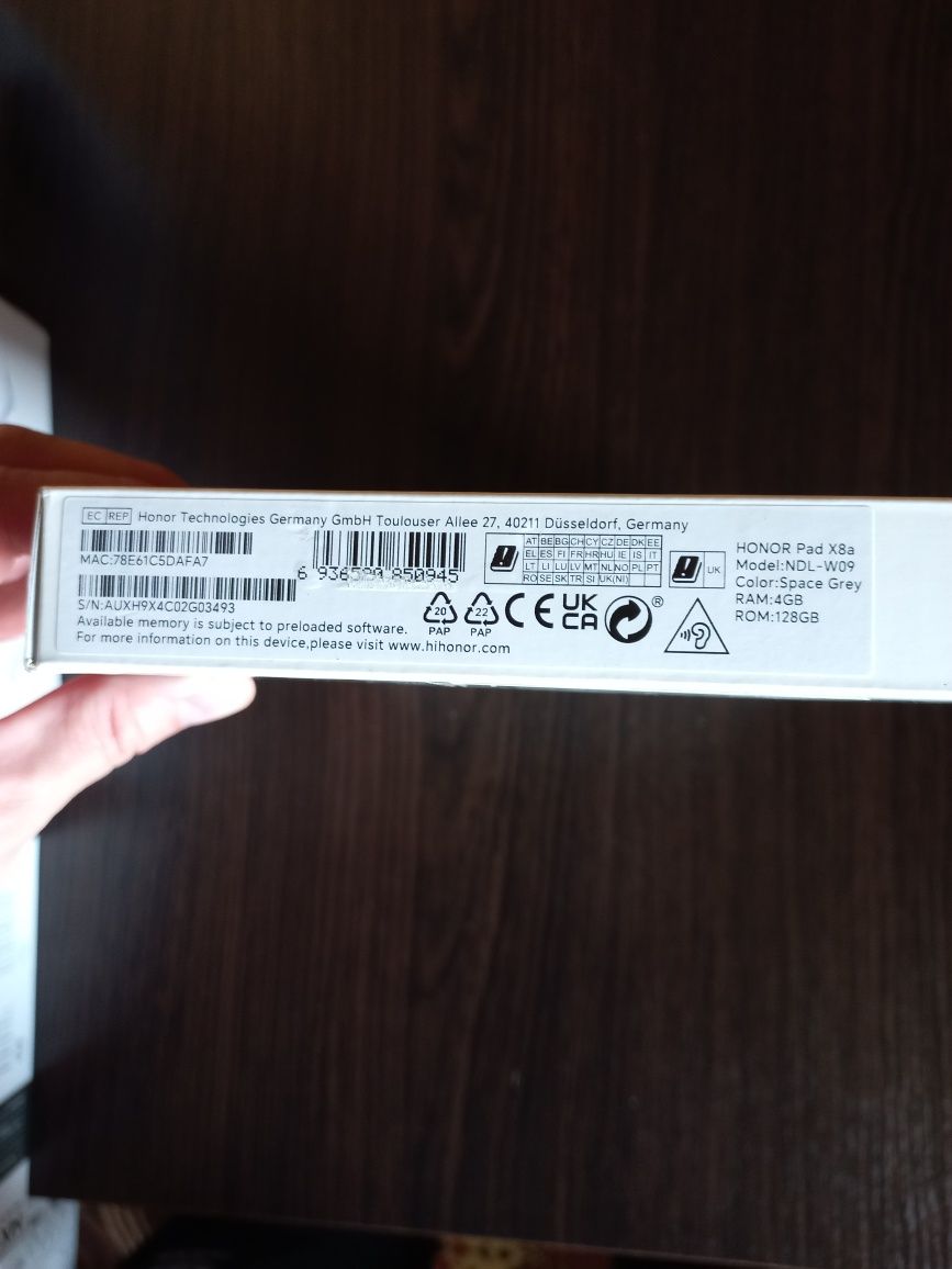 Планшет HONOR PAD X8a 4/128 GB Space Grey