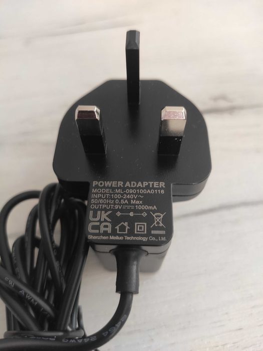 Zasilacz ładowarka 9V 1A do keyboard CPS LD MA gitar pedałów