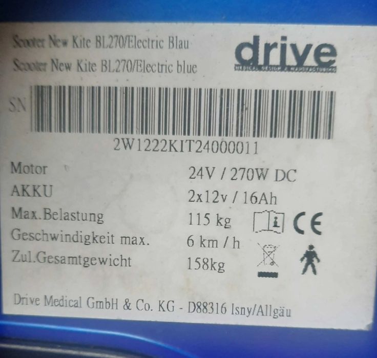 Skuter elektryczny Wózek Inwalidzki Kite