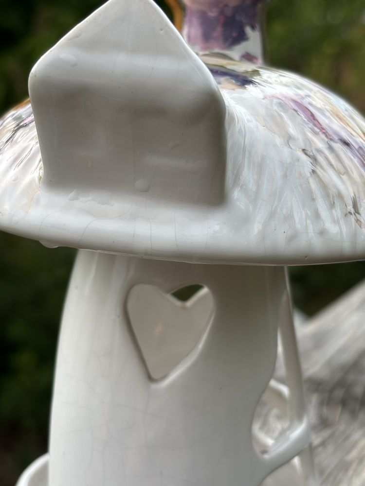 Podgrzewacz grzybek chatka kominek ceramiczny