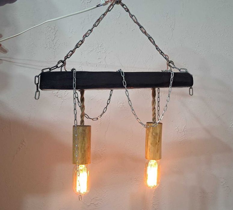 Подвесной светильник Loft Лофт ретро люстра деревянный ручной работы