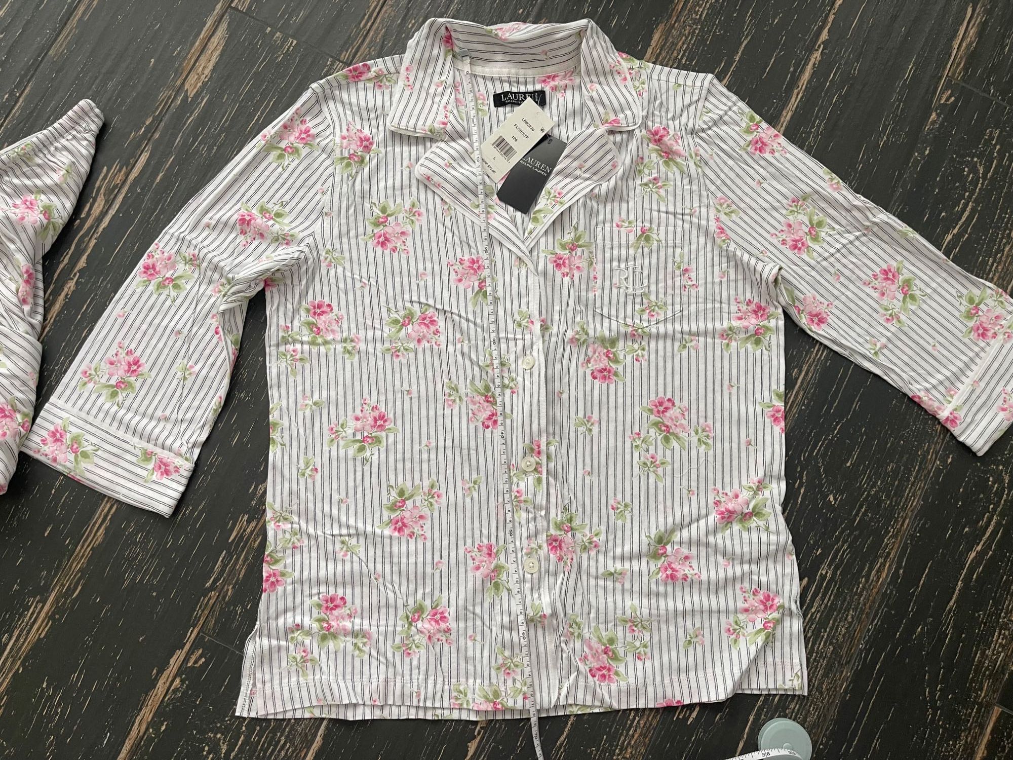 Ralph Lauren 3/4 Notch Collar Long PJ Set. Пижама коттон трикотаж р L