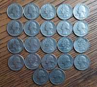 Zestaw monet USA 22 x 25 centów