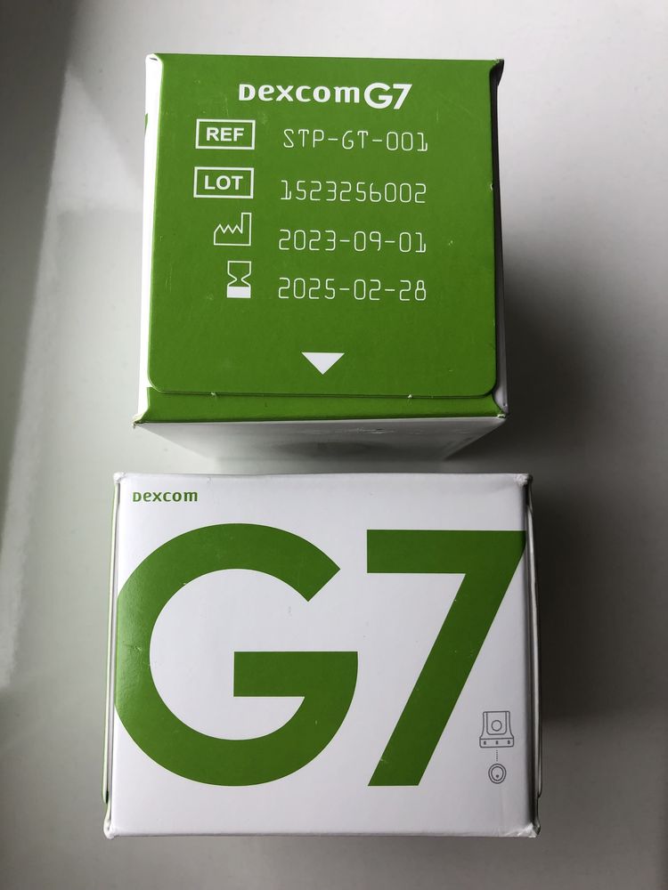 2 шт Сенсори Dexcom G7 в ммоль, придатність - 02.2025 Контроль діабету