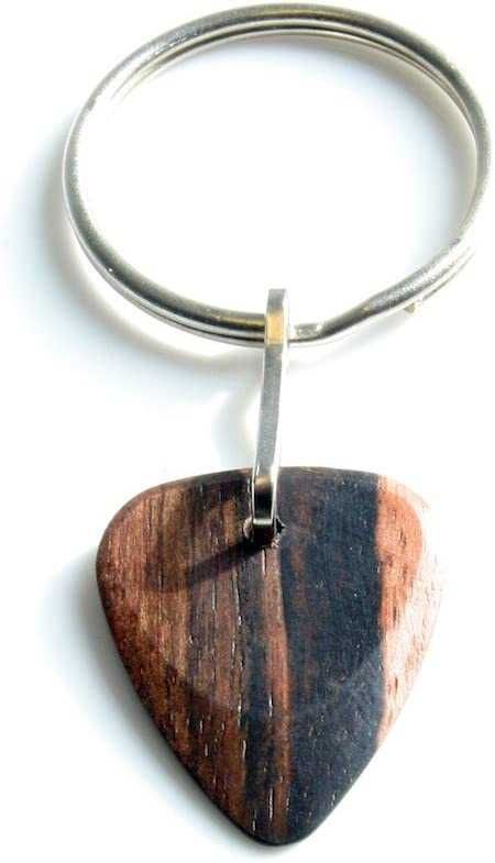 Macassar Ebony, Guitar Pick Key Ring Breloczek dla gitarzysty