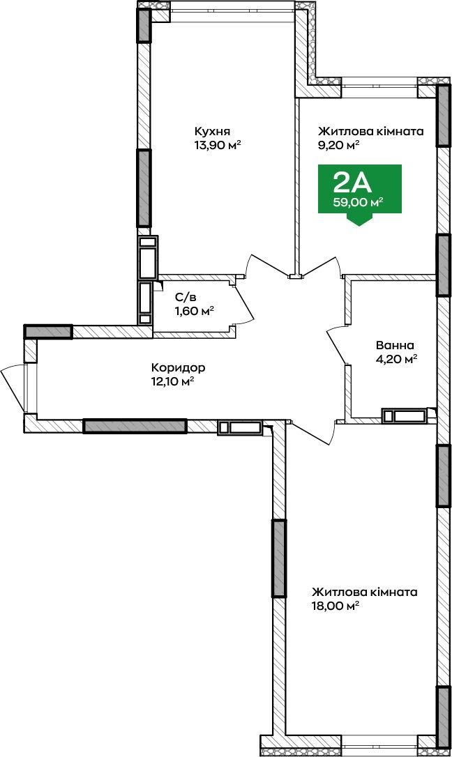 Двокімнатна квартира ЦЕНТРАЛЬНИЙ ПАРК! Наповнення! Держ прог - ТАК!