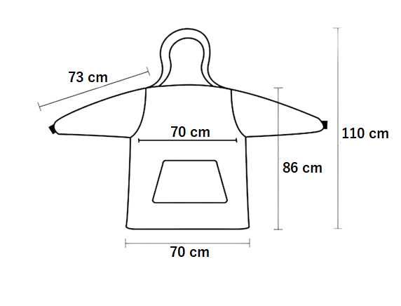 Ciepła Bluza Oversize XXL Koc Włochacz Futrzak 2w1 KOCOBLUZA Zebra