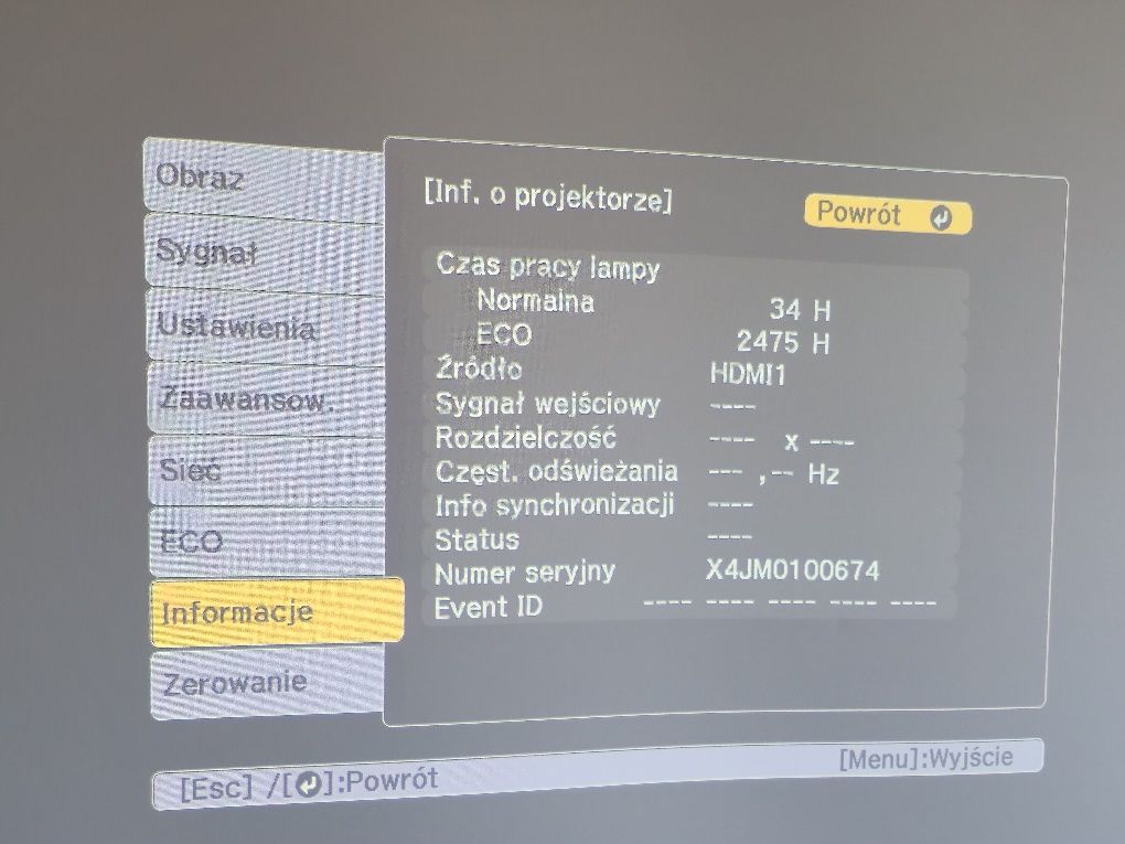 Projektor Epson EB-U42 - Full HD, używany