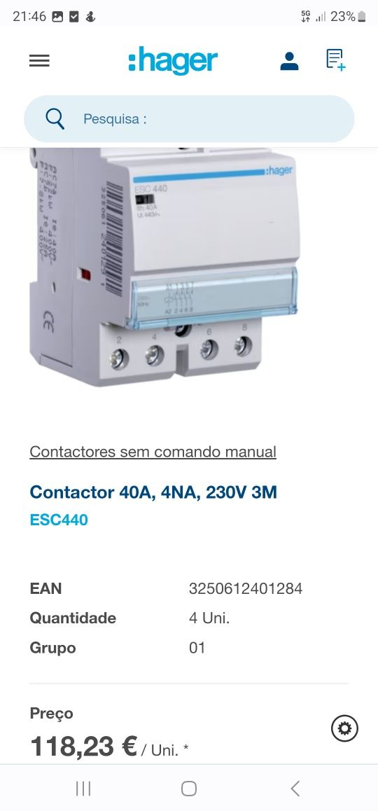 Contactores HAGER