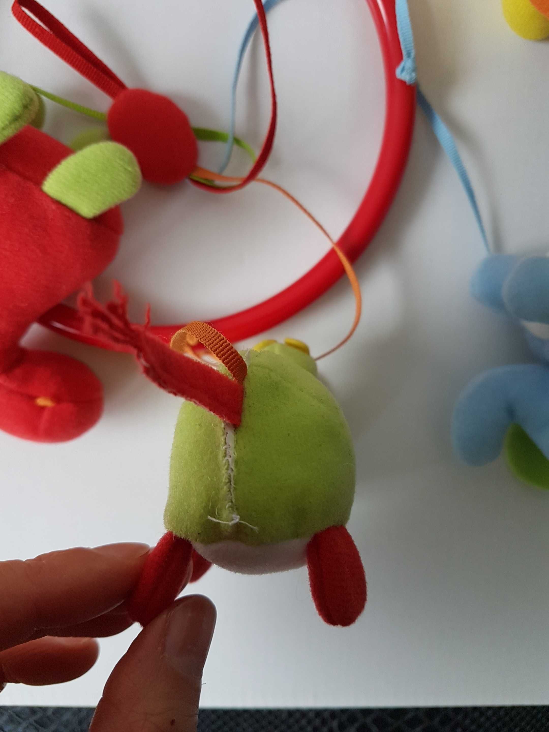 IKEA karuzela do łóżeczka pluszowe zwierzęta + holder uchwyt żyrafa