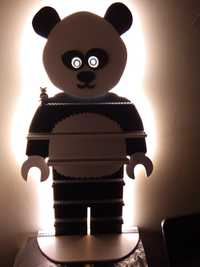 Półka LAMPKA LED na minifigurki Lego PANDA