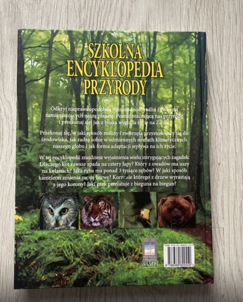 Książka szkolna encyklopedia przyrody