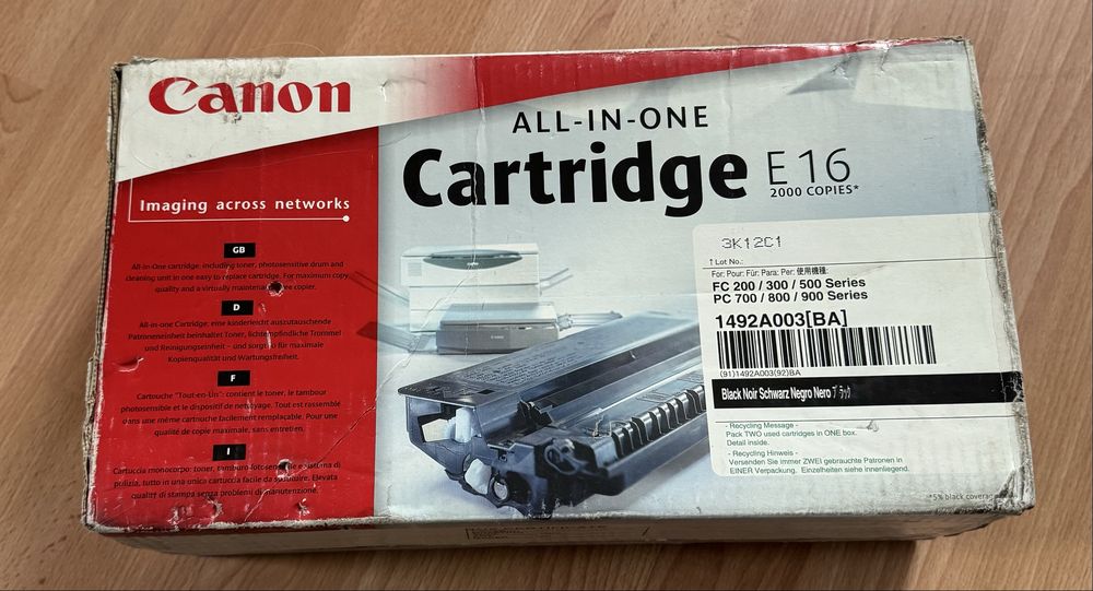 Оригинальный картридж canon e16