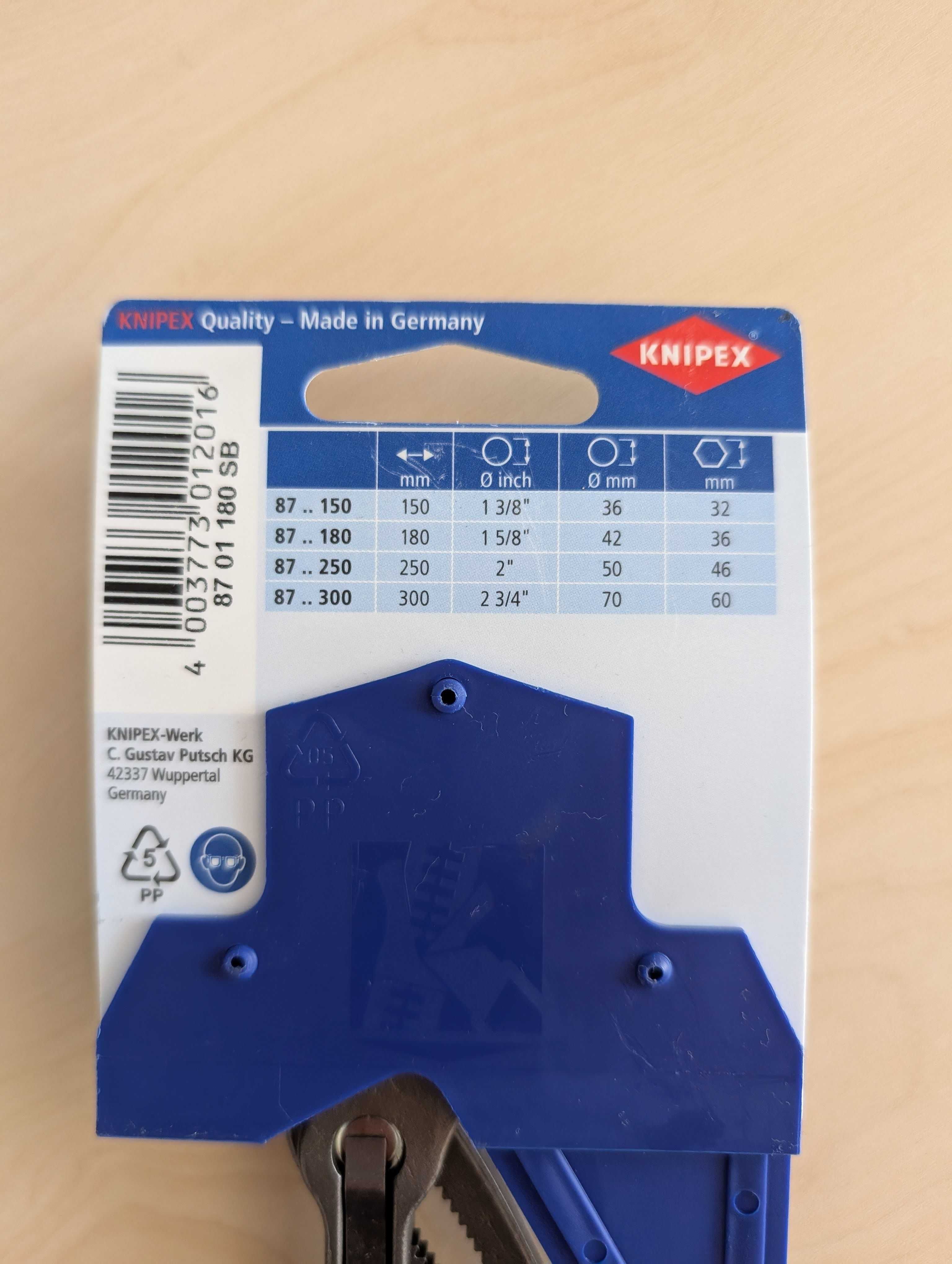 Szczypce nastawne Knipex Cobra 180 klucz do rur