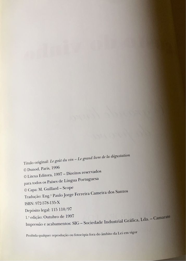 O Gosto do Vinho de Emile Peynaud e Jacques Blouin