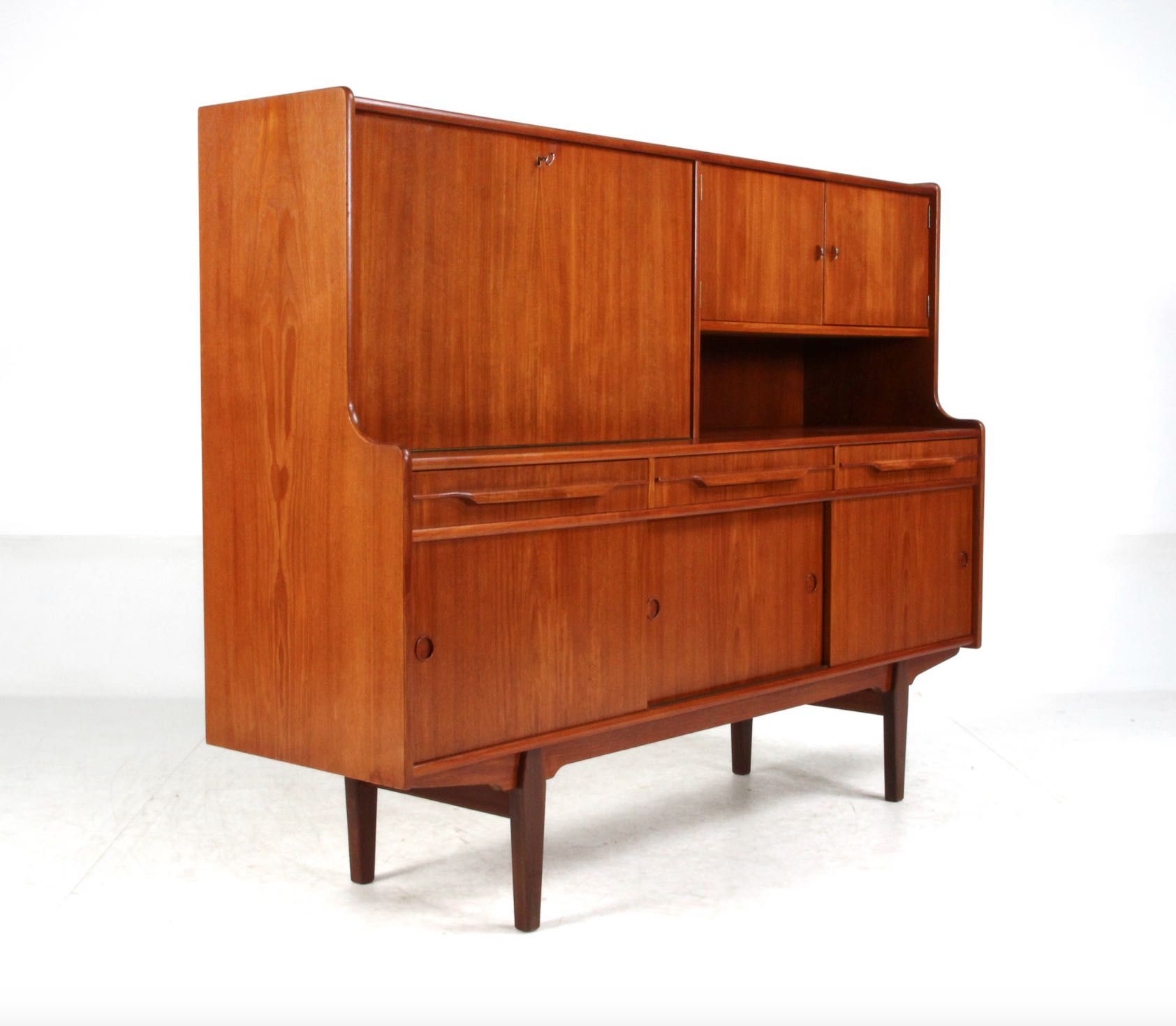 Kredens sideboard highboard tekowy - Dania 1960s vintage przepiękny