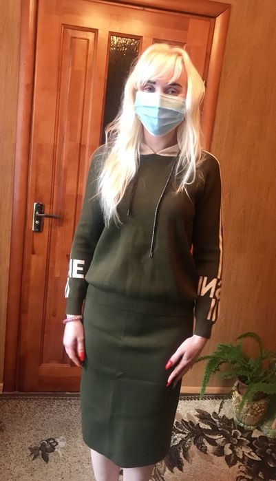 Костюм вязаный юбка и кофта