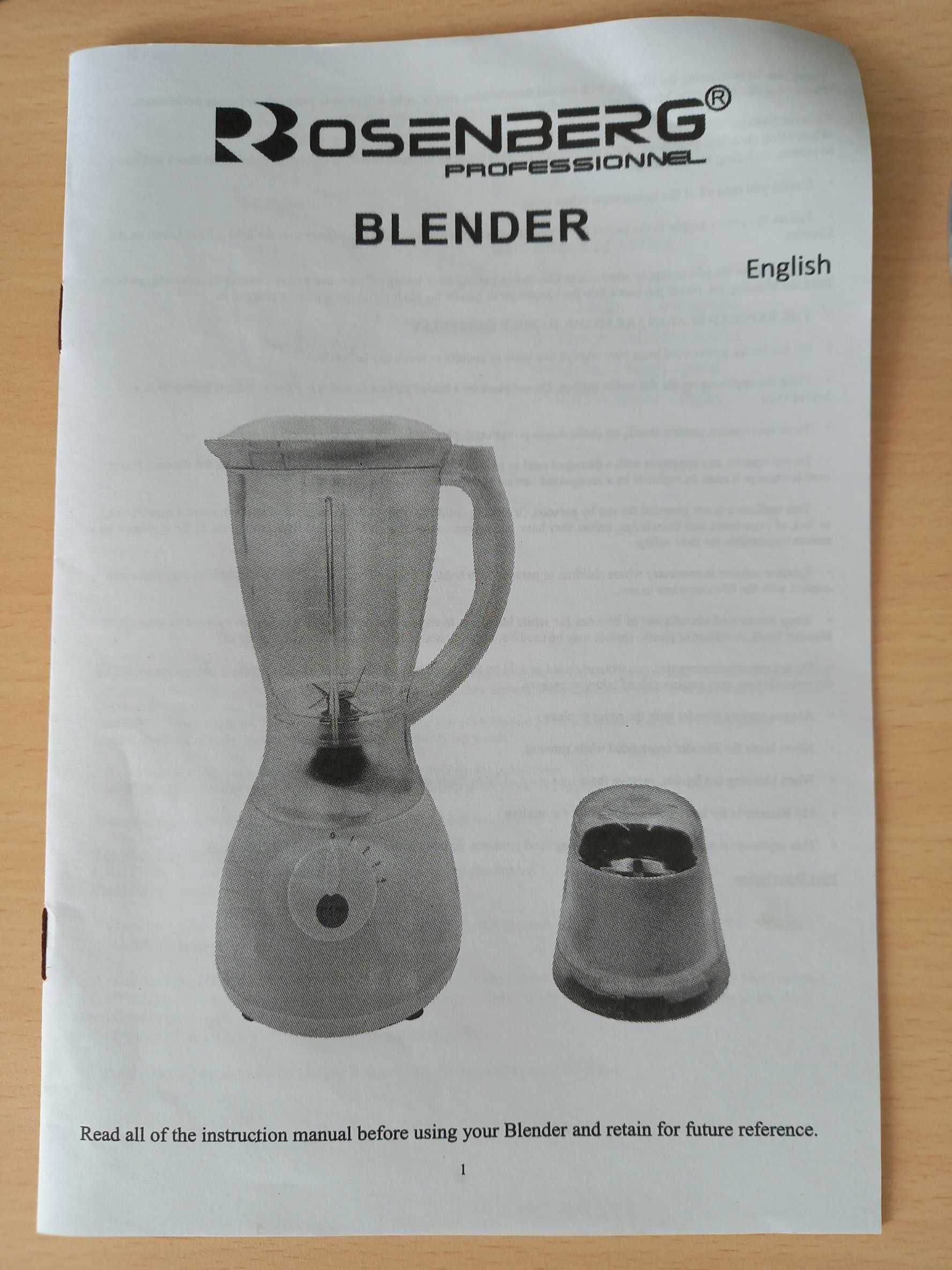 NOWY Blender kielichowy Rosenberg 500 W biały 1,5L