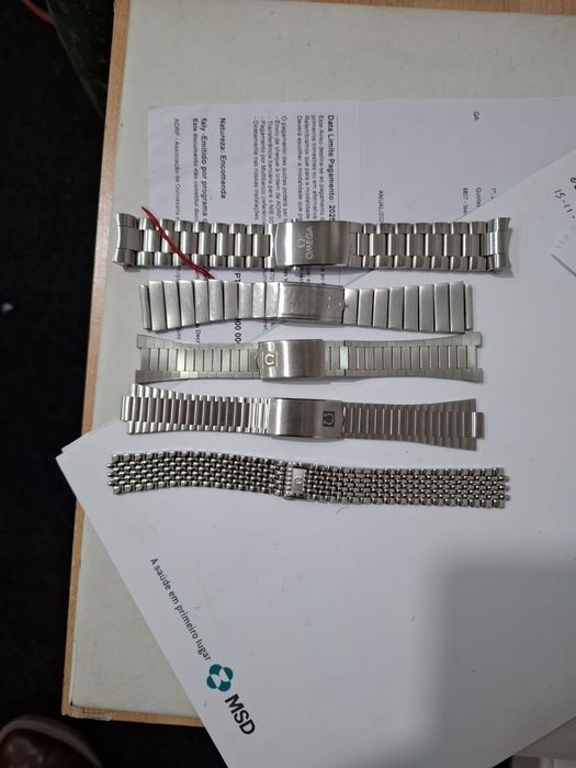 Lote 5 braceletes omegas varios modelos