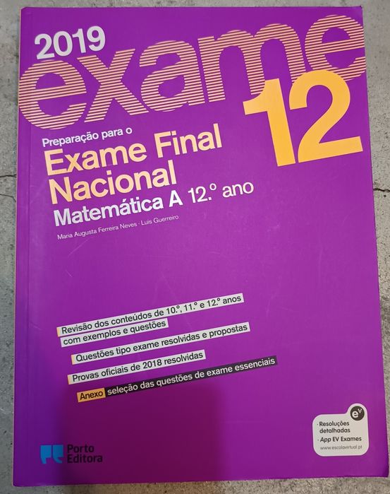 Livro "Preparação para o Exame final Nacional" de Matemática A
