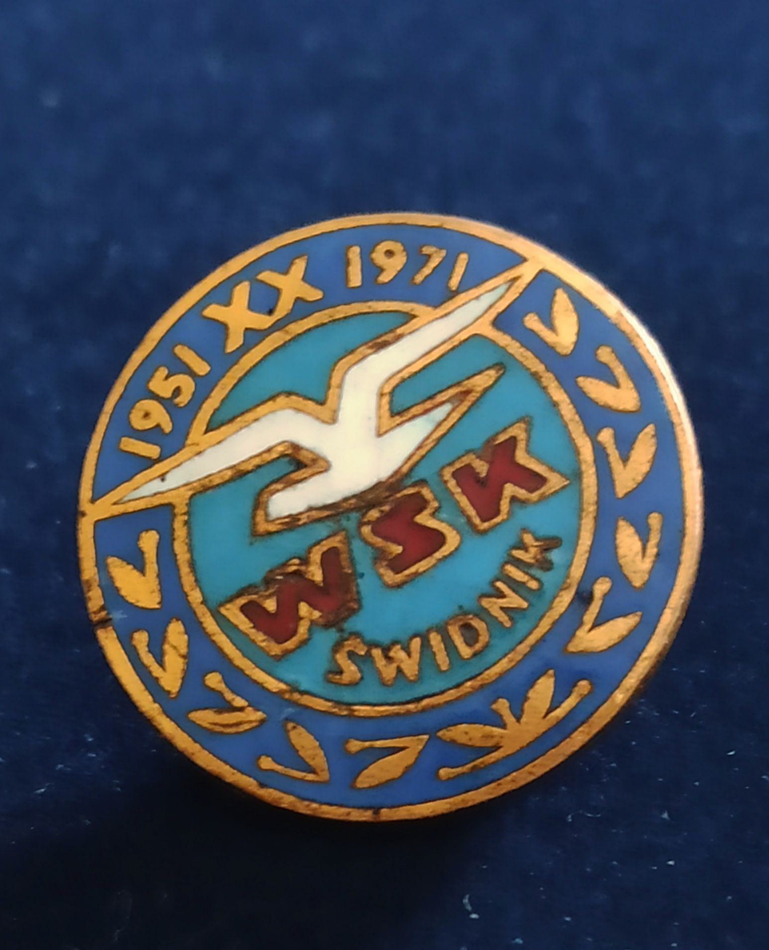 Emblemat na wkrętke 20 lat WSK Swidnik
