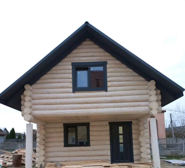 Будинок з дикого зрубу, дикий зруб