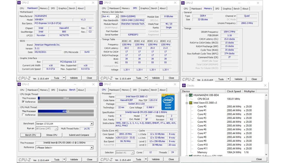 Комплект: Xeon E5-2680 v3 + Huananzhi X99-BD4 + 32GB DDR4