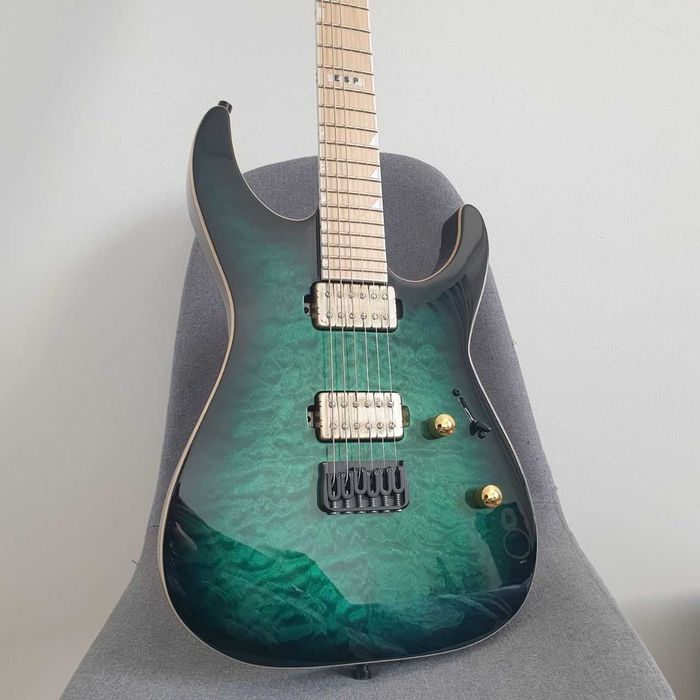 ESP E-II Mirage M-II NT turkusowy Bare knuckle Gotoh Hipshot Luminlay