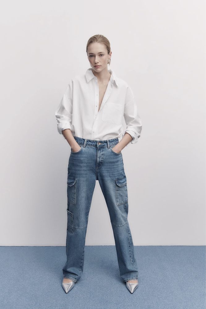 Koszula damska biała typu basic Zara rozmiar XS nowa z metką