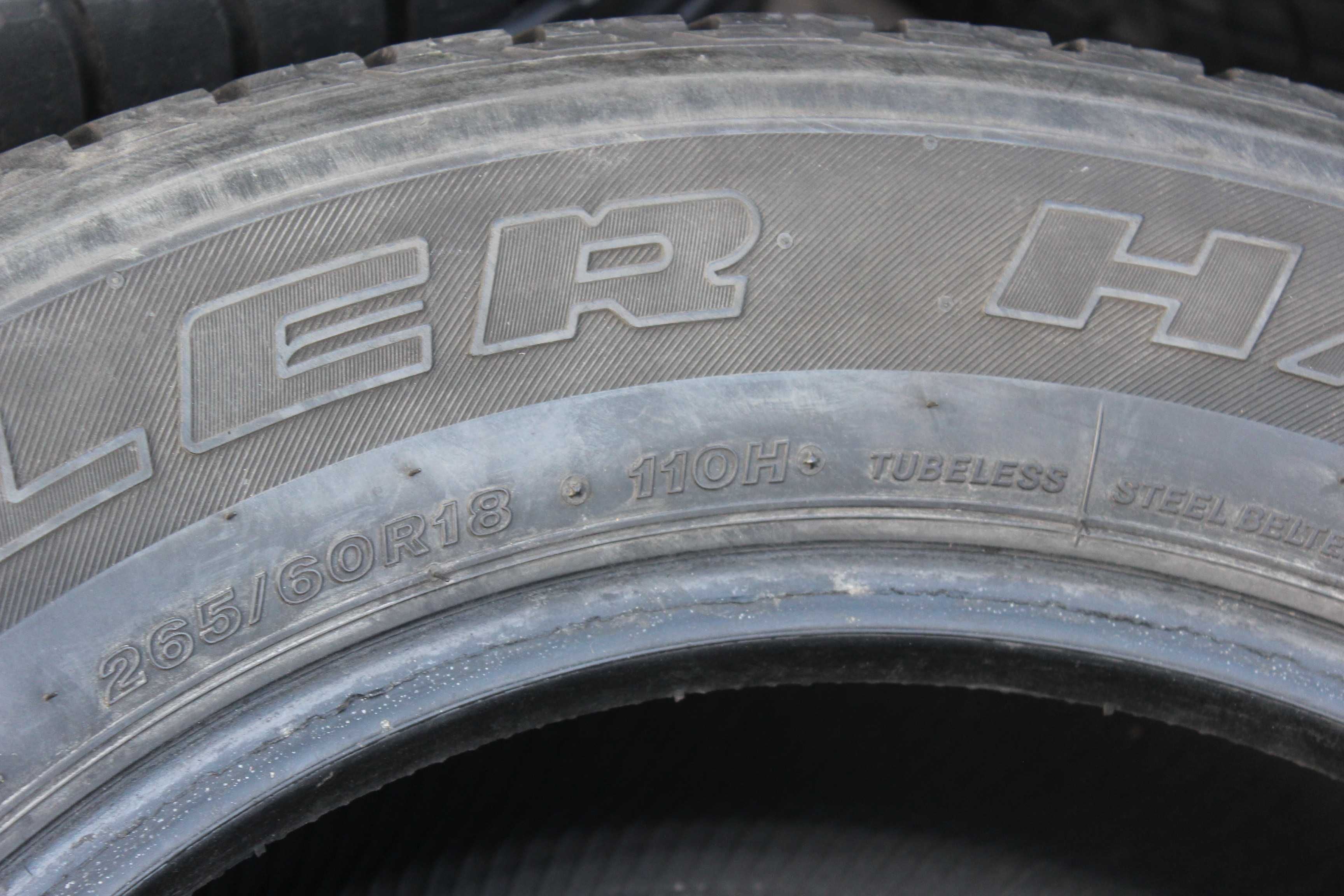 265-60-R18 BRIDGESTONE DUELER H\P летняя резина 4штуки GERMANY