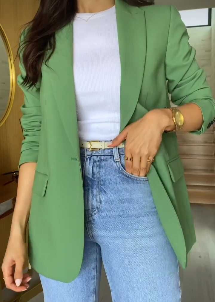 Blazer verde Zara