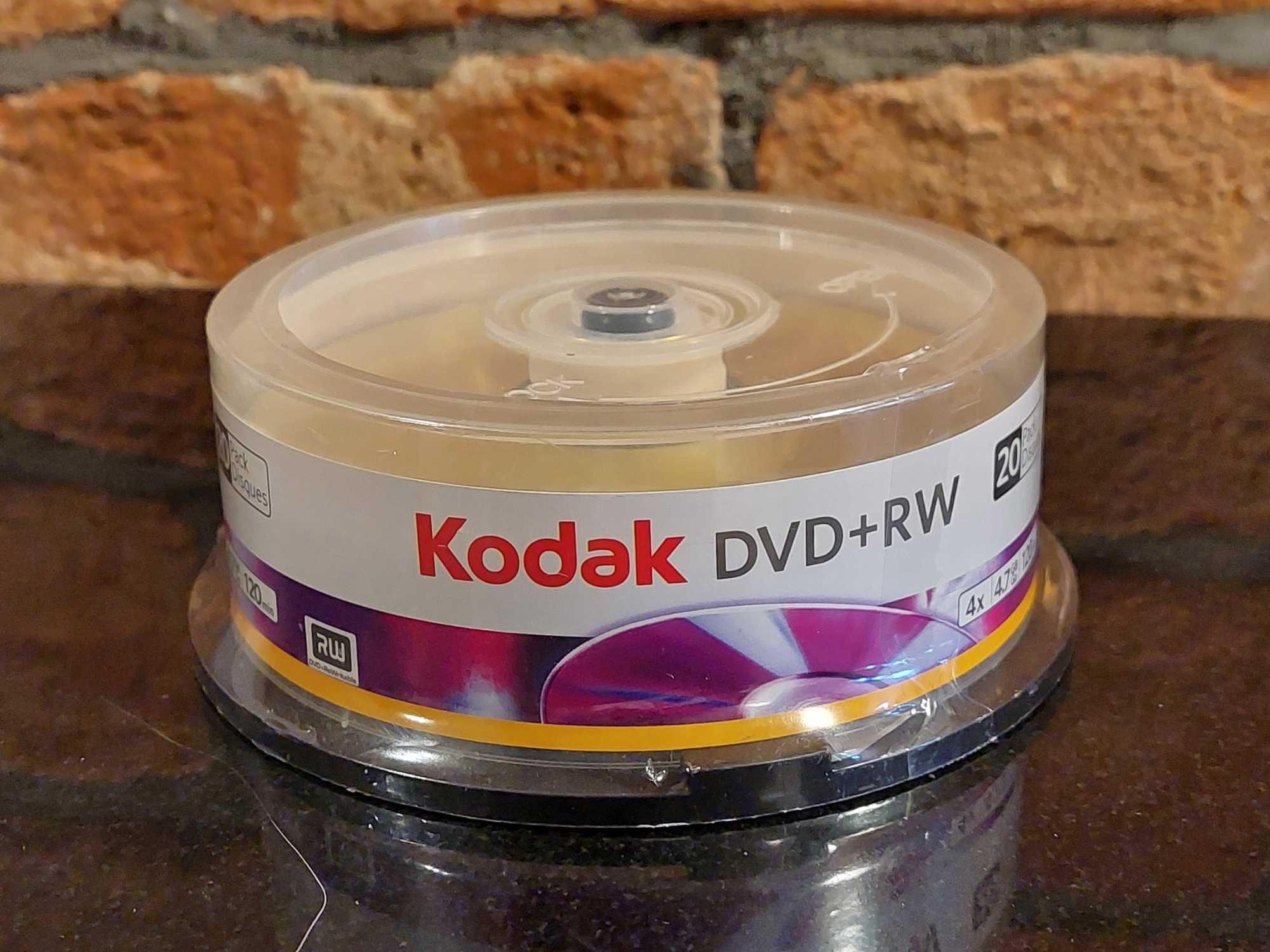Płyty płyta DVD + RW 20szt KODAK 4X 4.7GB 120min org pud case NOWE