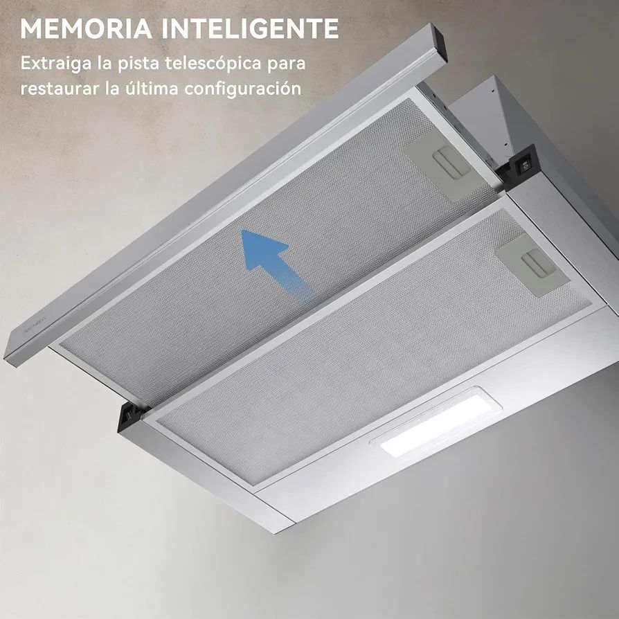 Okap kuchenny 60cm 360m3/h LED filtr węglowy Hermitlux
