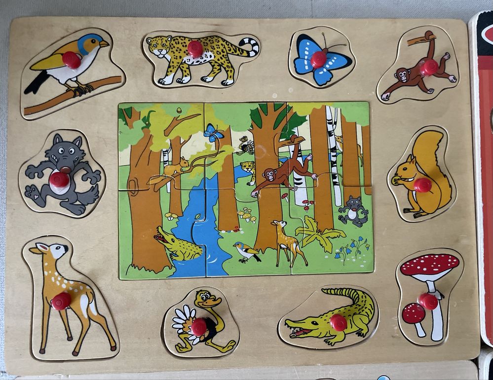 Puzzle drewniane - Melissa&Doug, Goki