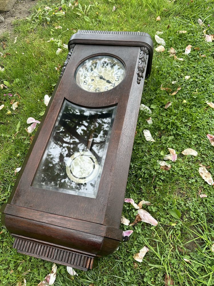 Stary wiszący zegar Junghans 82 cm.