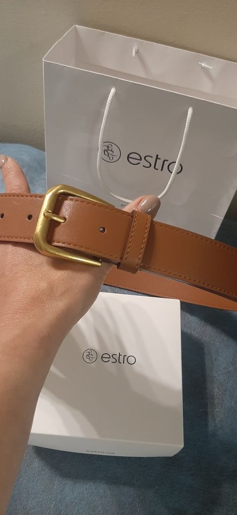 Ремень женский Estro. Кожа. Рыжий.