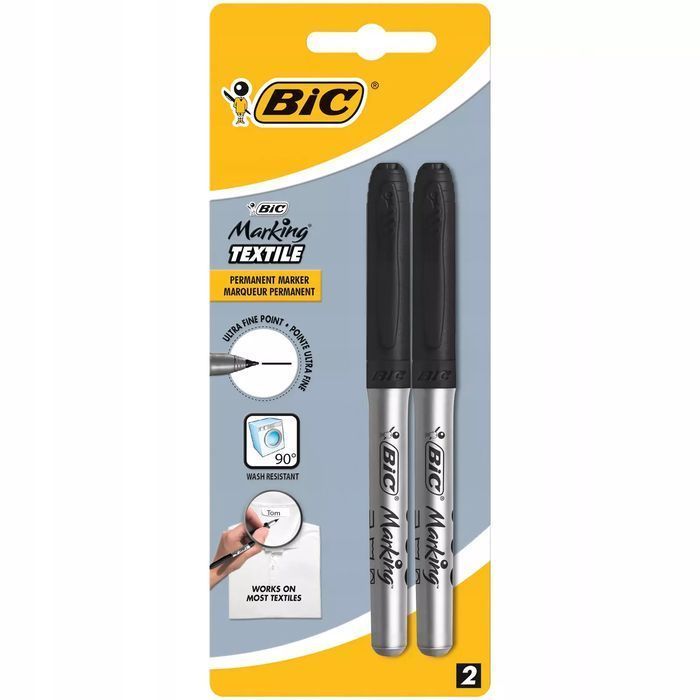 Marker Do Tkanin Okr Bc czarny B/c Op2szt. BIC