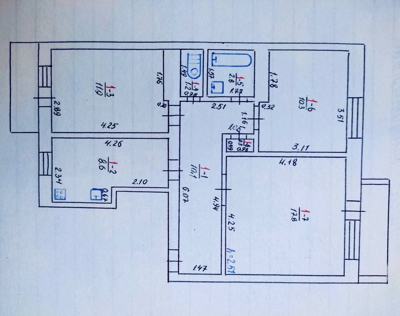 Продаж 3-к.квартири м.Сміла р-н Богдана