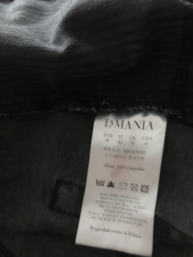 Jeansy czarne  damskie La Mania r. M oryginalne.