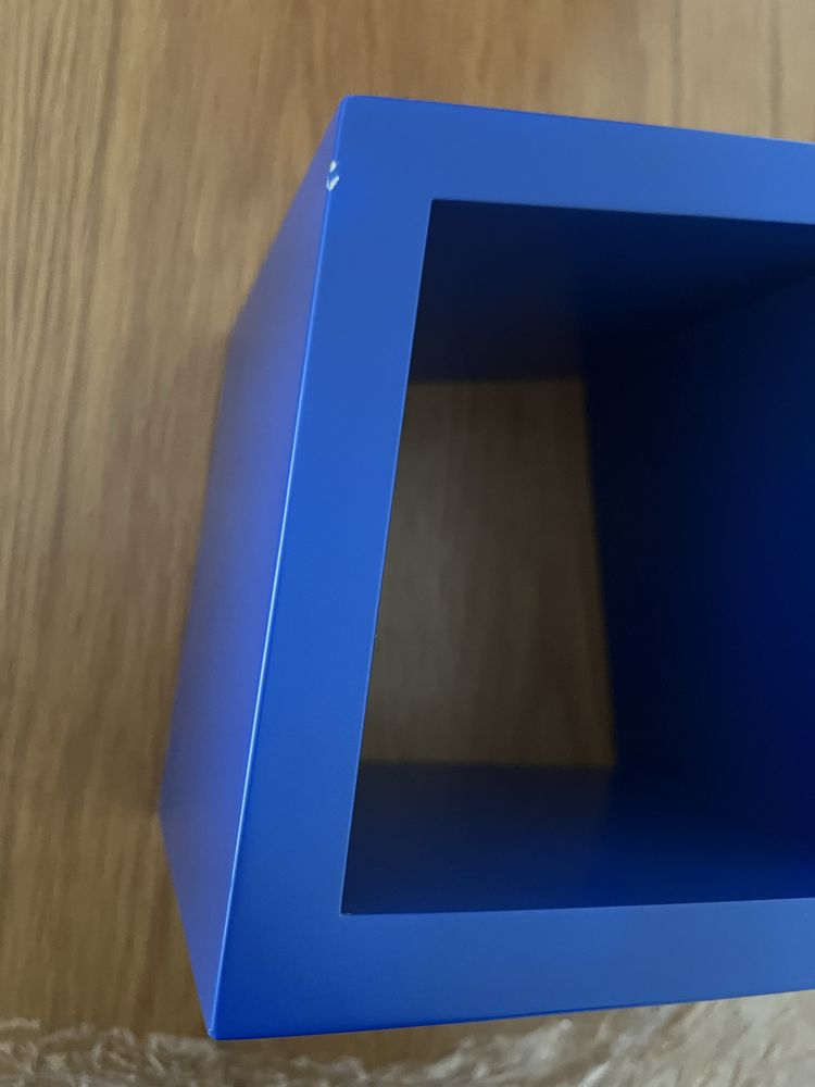 Cubo azul lacado wm madeira maciça