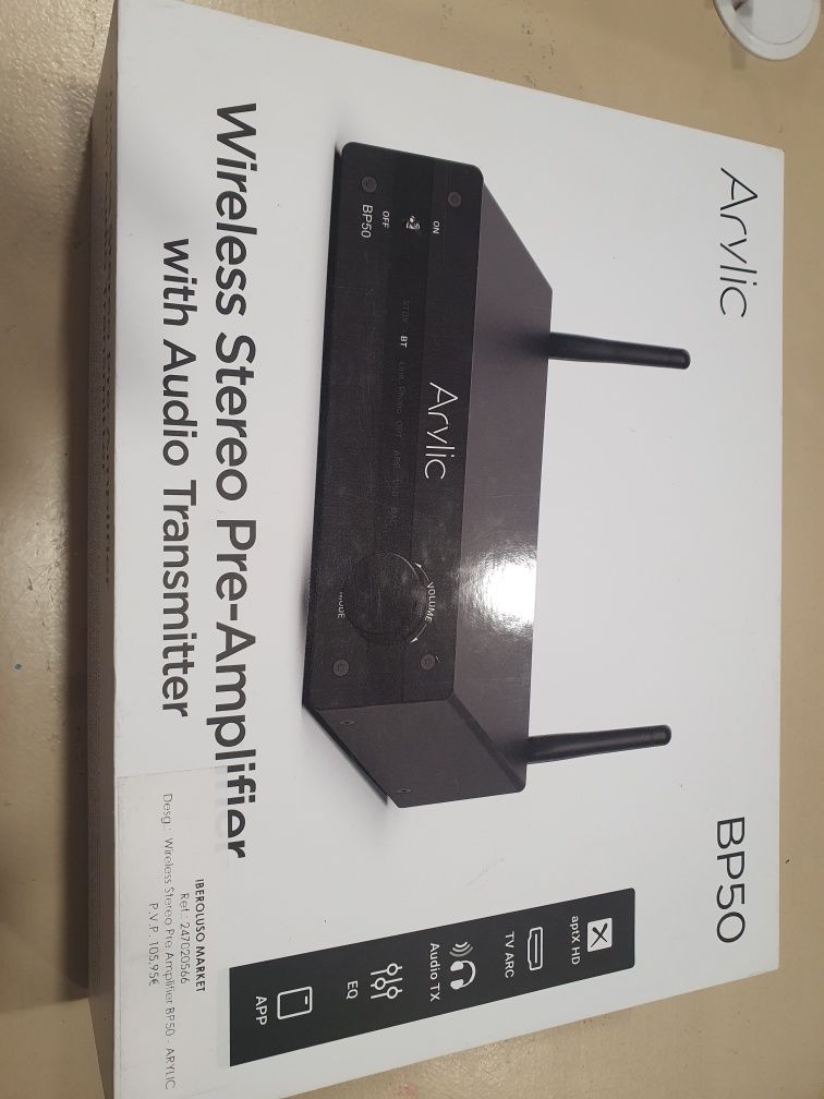 Wireless stereo pre amplifier BP50-ARYLIC