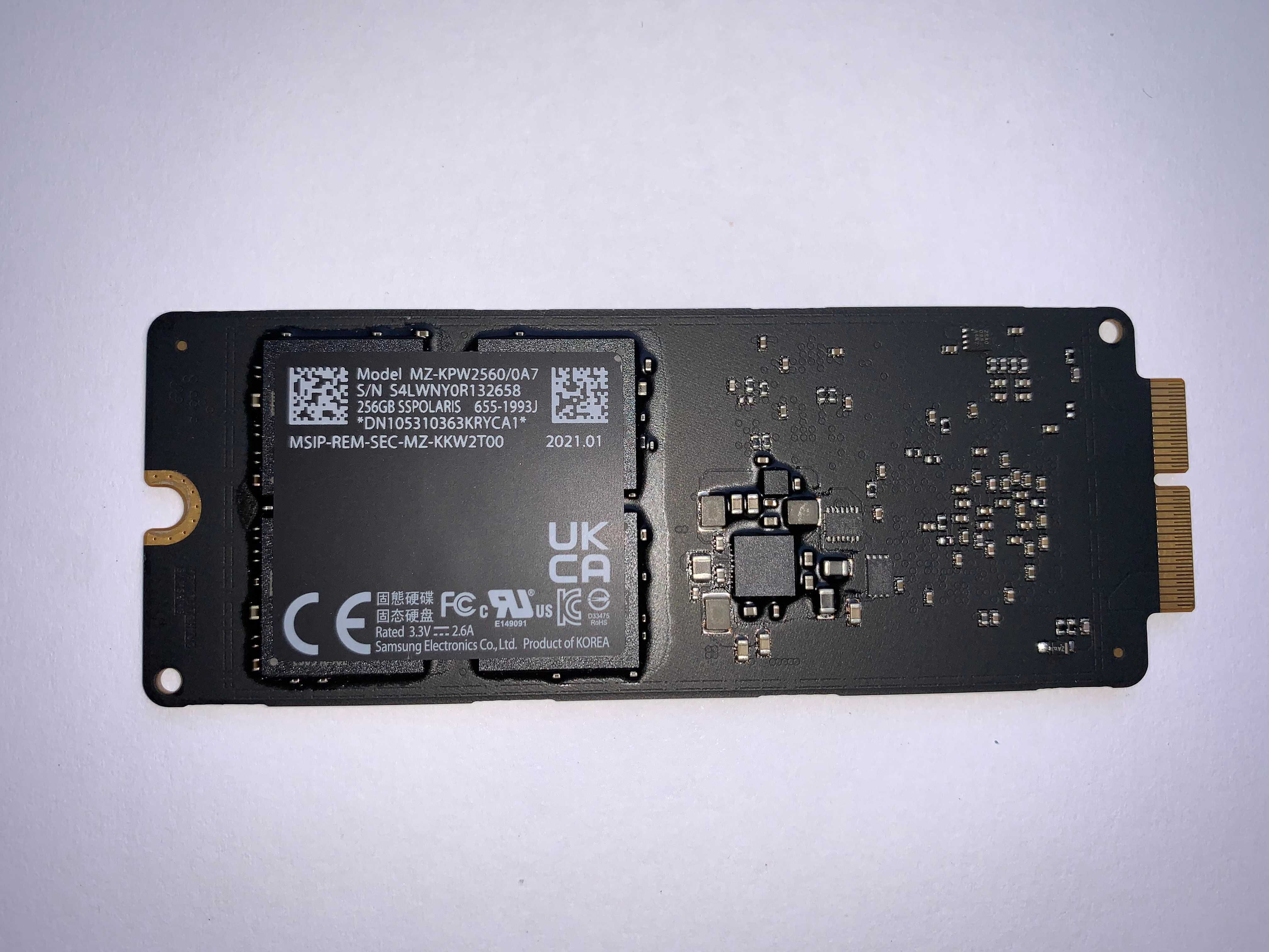 Apple 256Gb NVMe SSD Samsung MZ-KPW2560/0A7 iMac 2017 2019