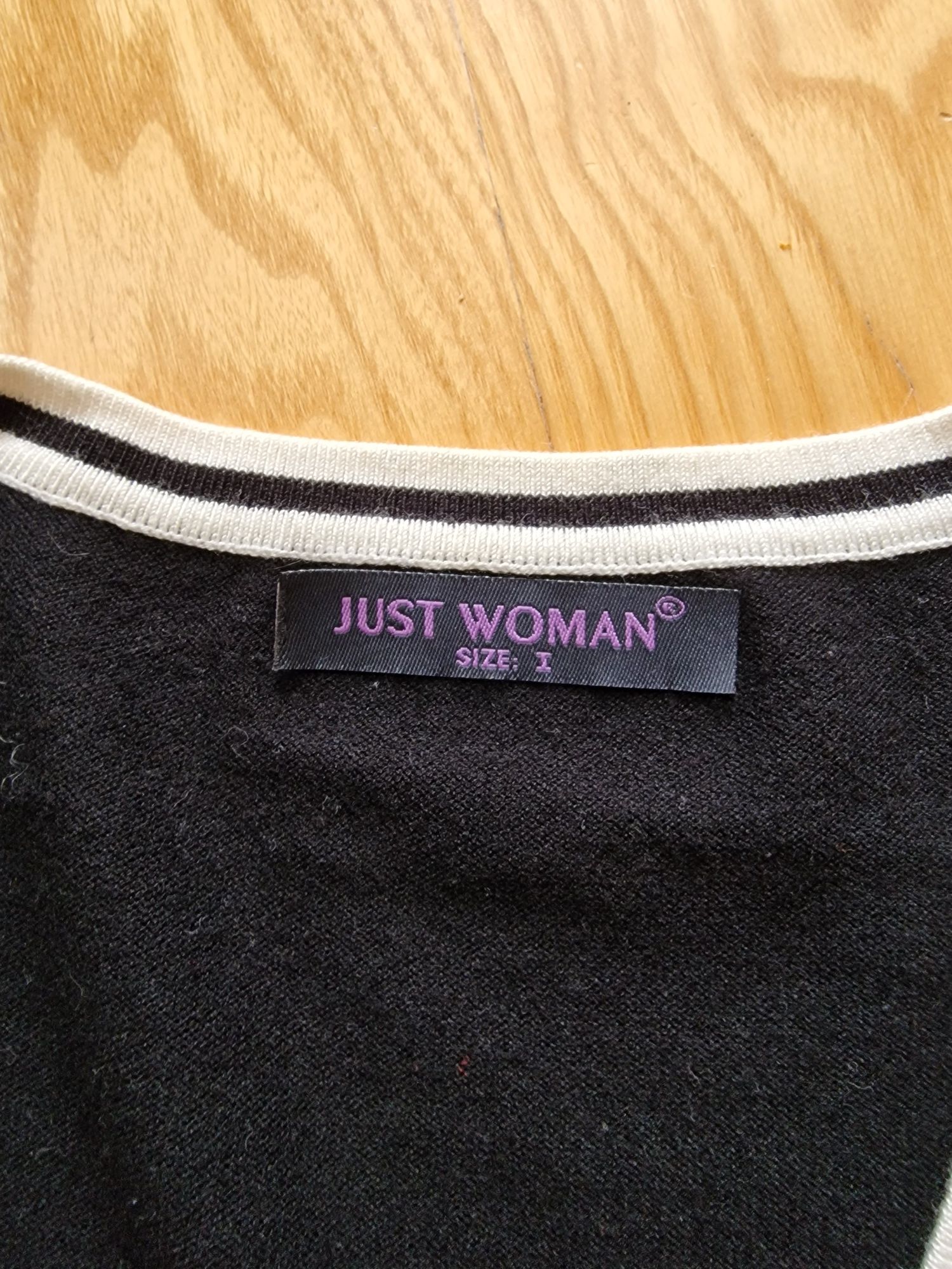 Sweter rozpinany elegancki czarny S
